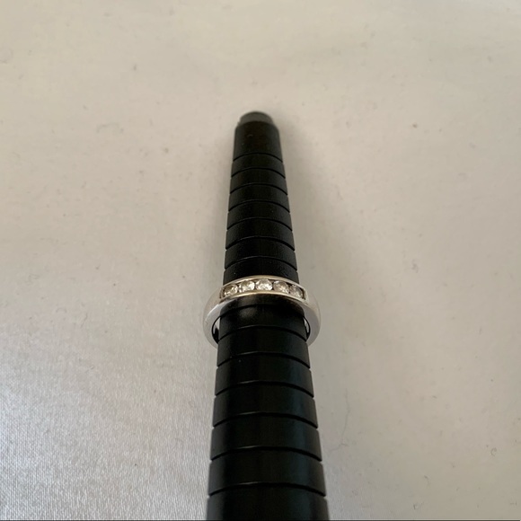 14k White Gold Diamond Band - Picture 8 of 8